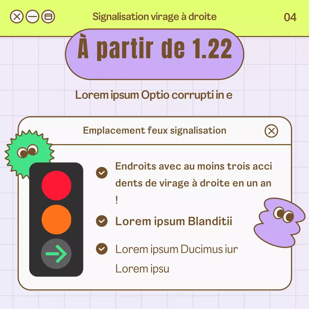 Guide politique mignon avec un concept de barre de recherche internet violette