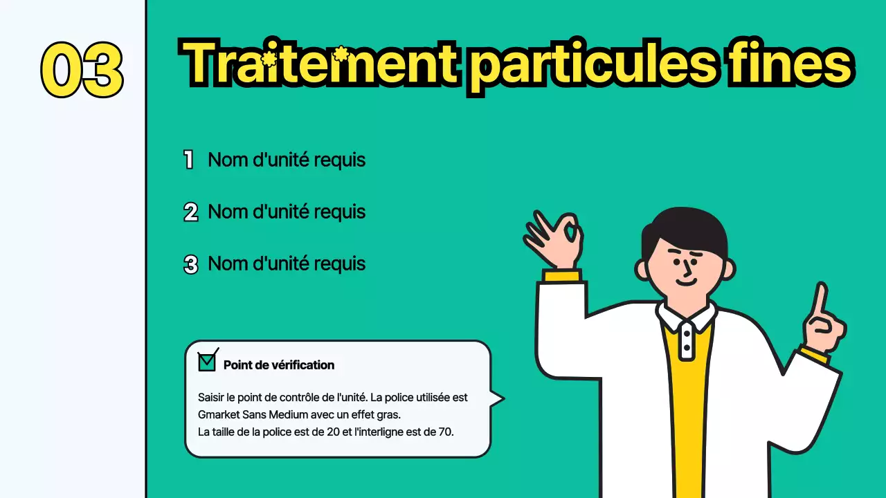 Modèle de particules dans l'environnement