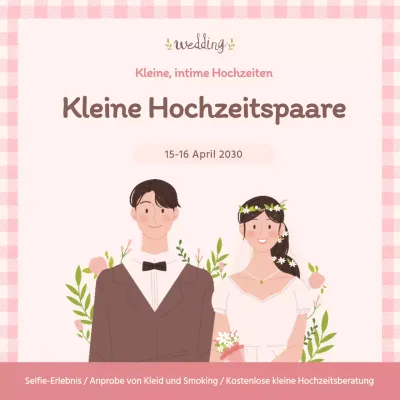 Werben Sie für Ihre Hochzeitsmesse mit einer schönen rosa Kulisse
