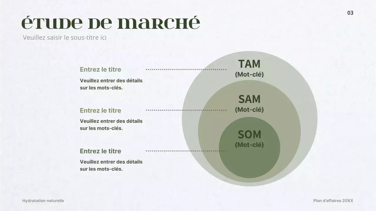 Plan d'affaires pour un concept de cosmétique dermique vert foncé