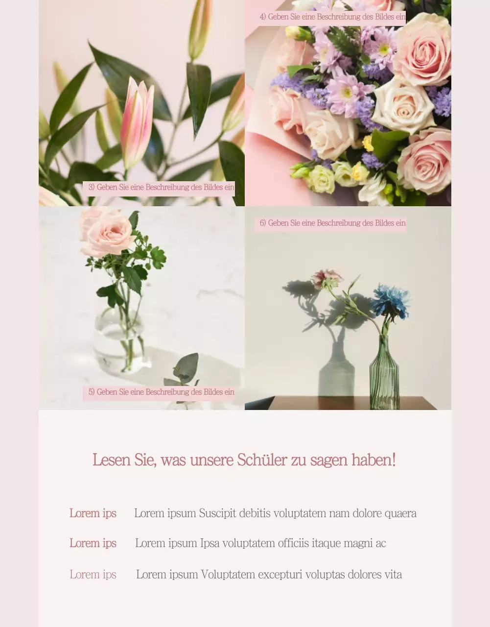 Detailseite Blumenklasse