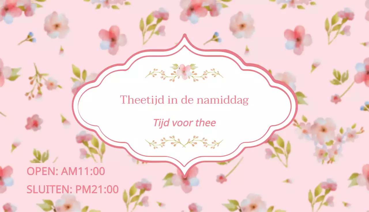Theetijd in de namiddag