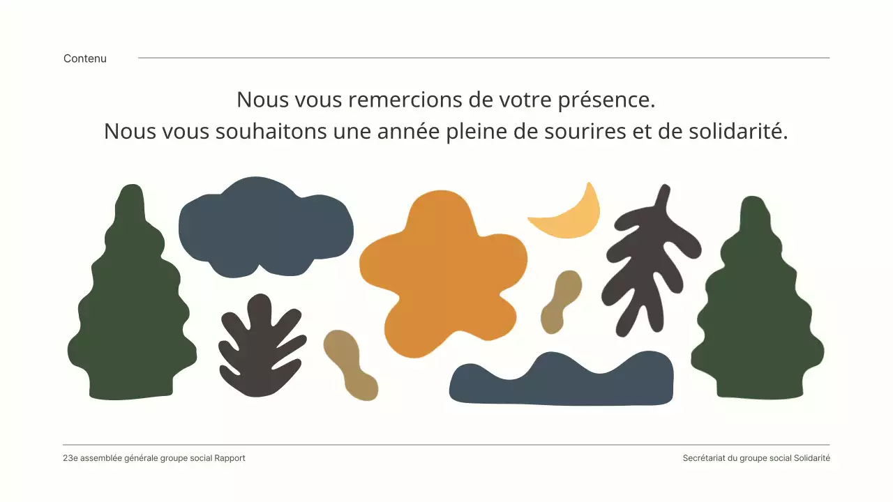 Un rapport de résultats de l'AGA propre avec de jolies illustrations vertes