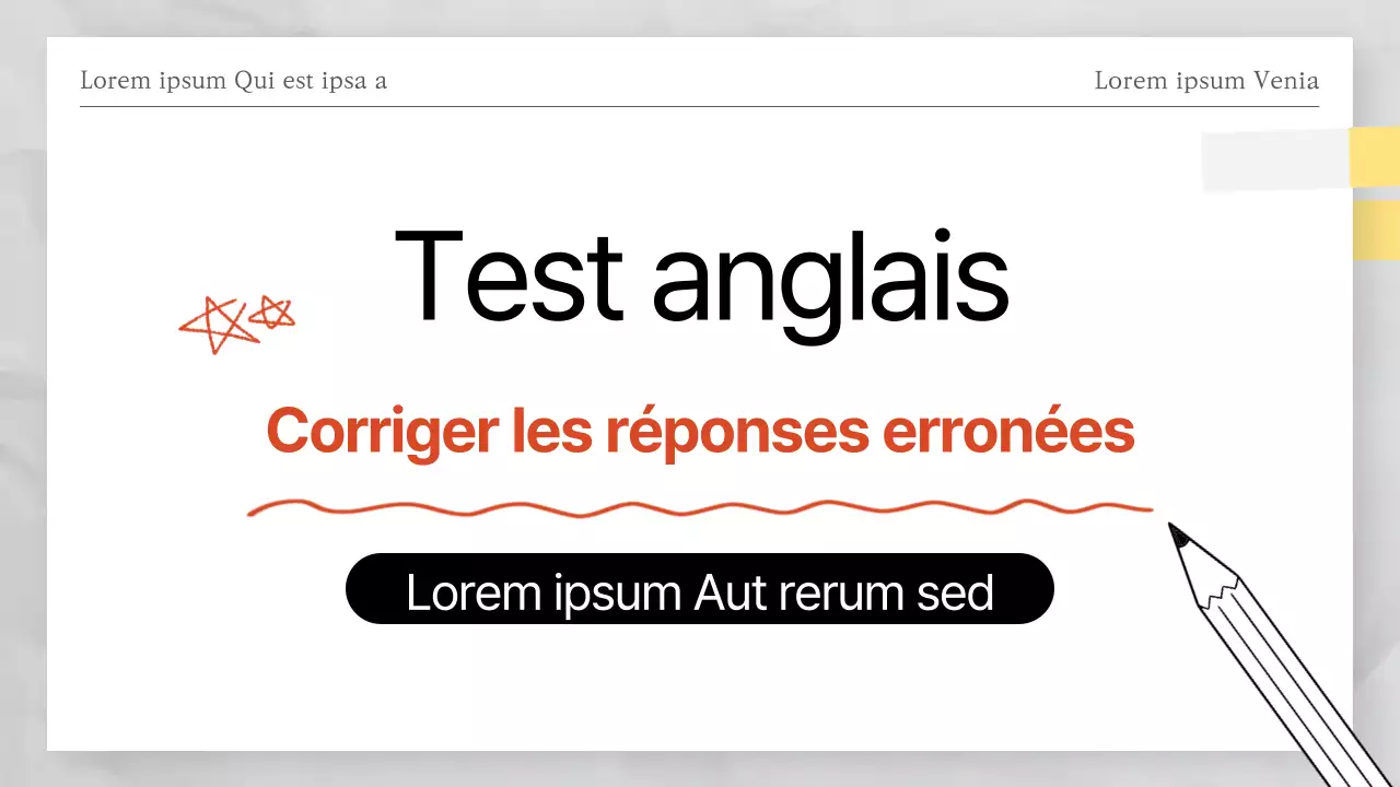 Réponses au test blanc et rouge de l'examen blanc et rouge