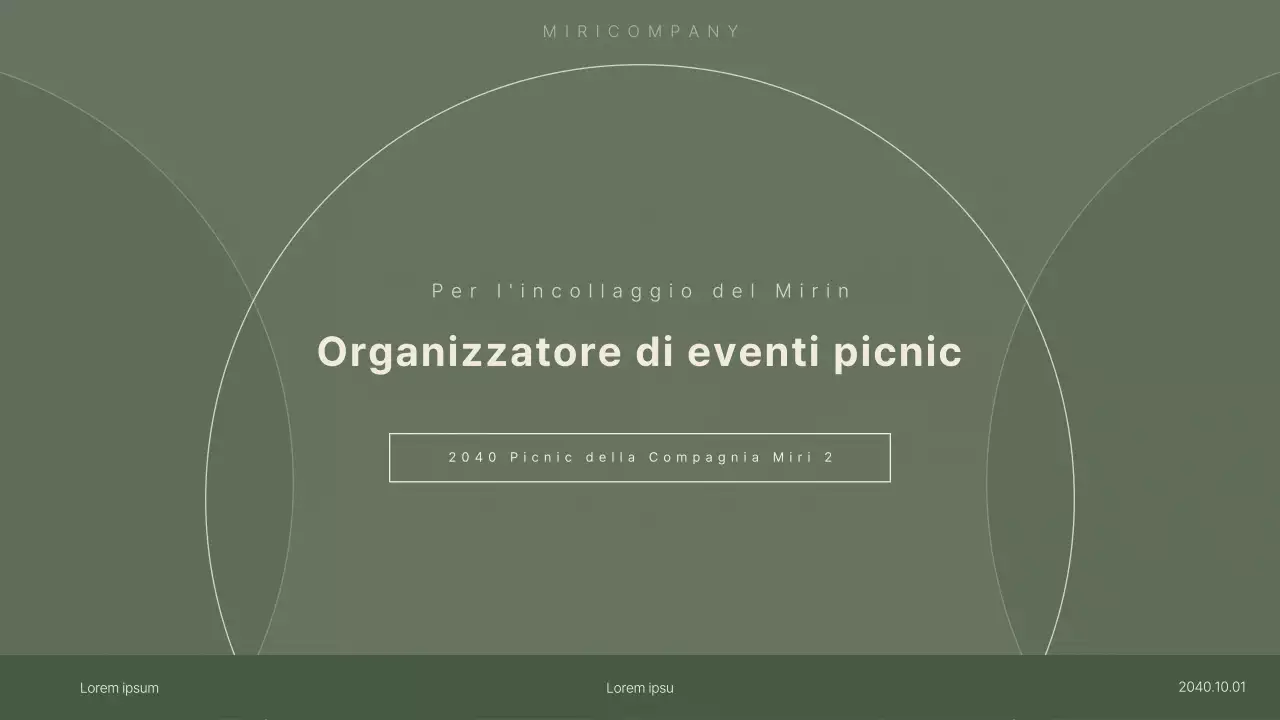 Piano dell'evento picnic aziendale in verde