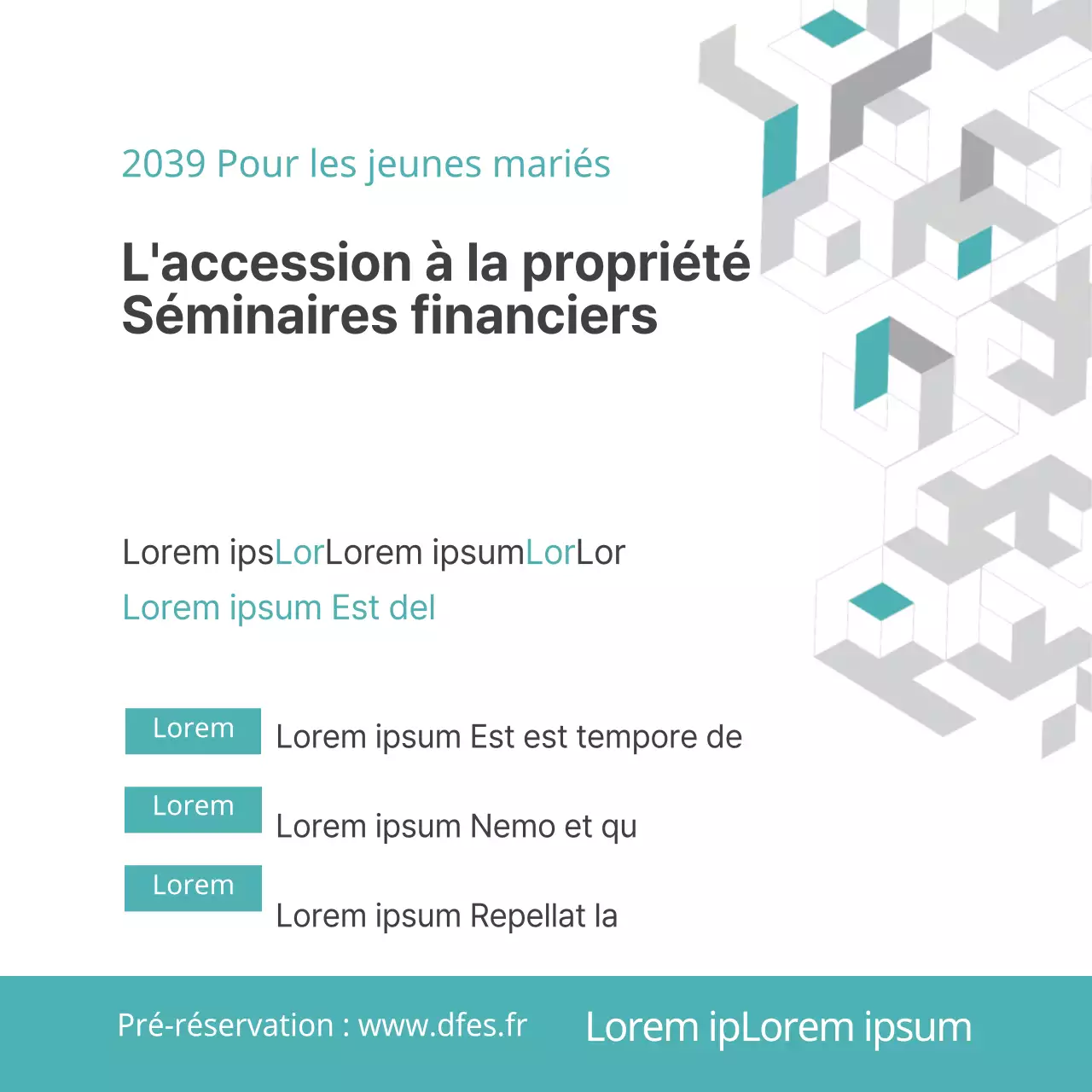 Séminaire sur le financement de l'accession à la propriété