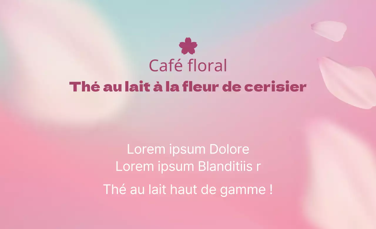 Thé au lait à la fleur de cerisier