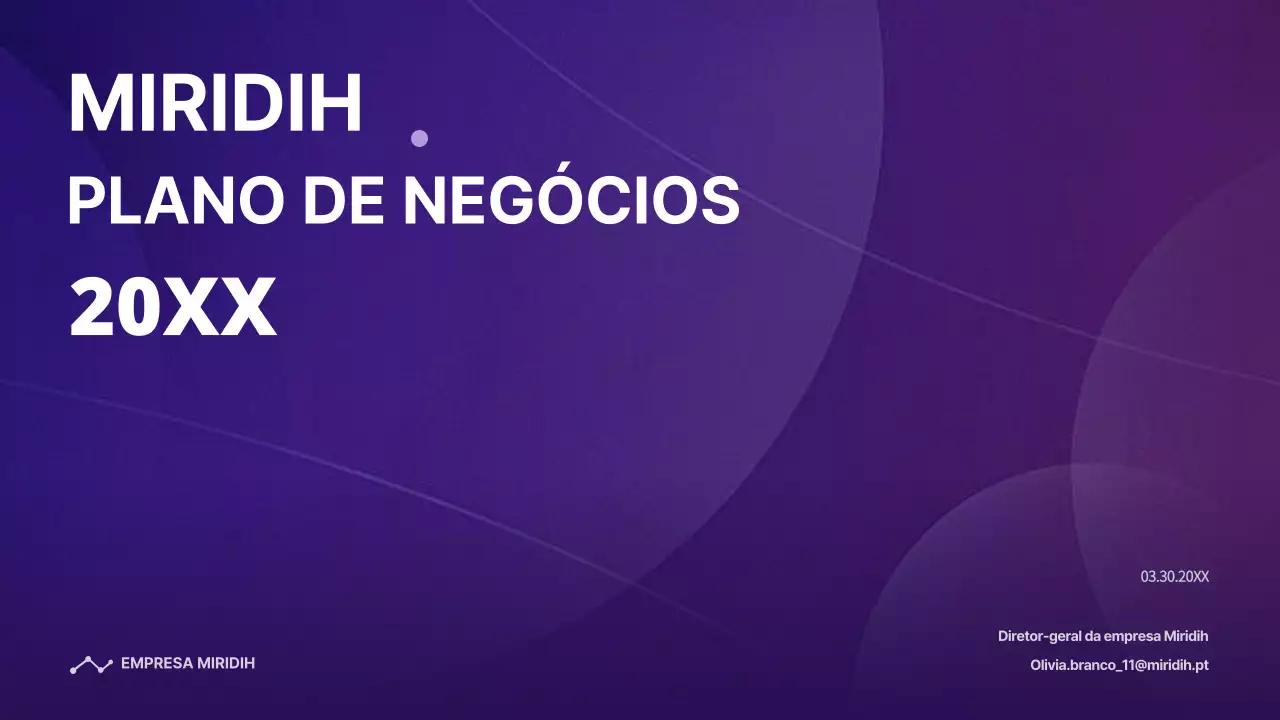 Plano de negócios com um conceito de gradiente púrpura