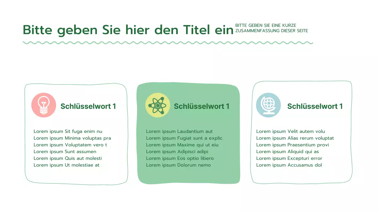 Eine frische grüne, abgerundete Psychologie Präsentation