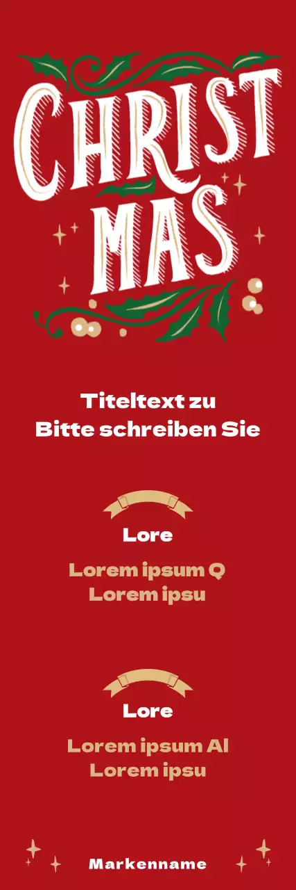Rot illustriertes Weihnachtsbanner