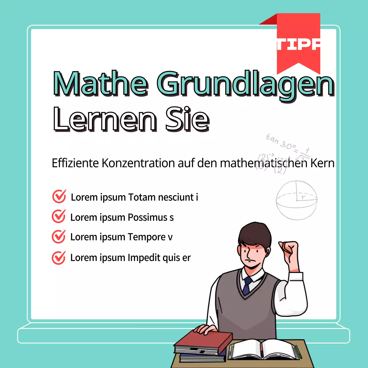 Blaue Illustration Schlüssel zu den Themen der Key Stage 3TIPS