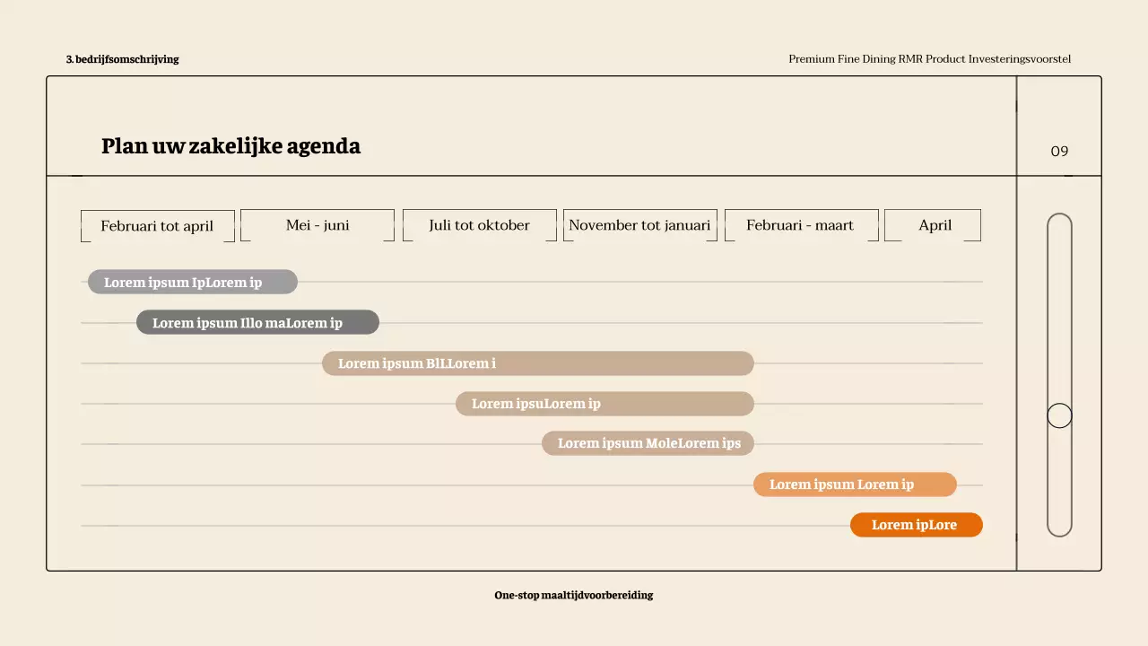 Een eenvoudig, verfijnd RMR-standplaatsdek in beige tinten