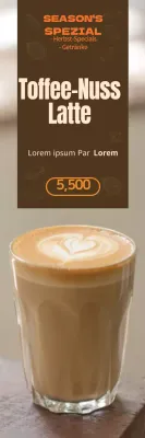 Bewerben Sie die Herbstkarte Ihres Cafés mit brauner Wärme