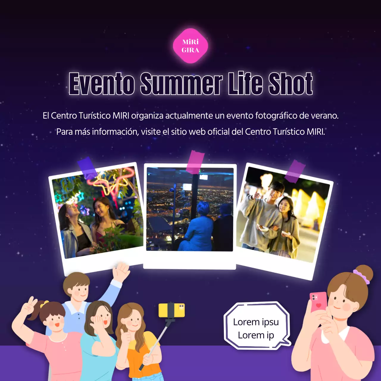 Un cielo nocturno rosa y azul marino resplandeciente: un lugar para citas nocturnas