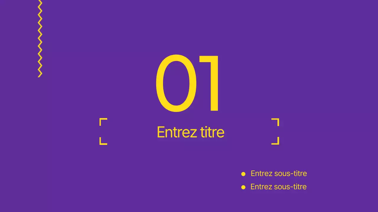 Une présentation forte et nette en jaune et violet