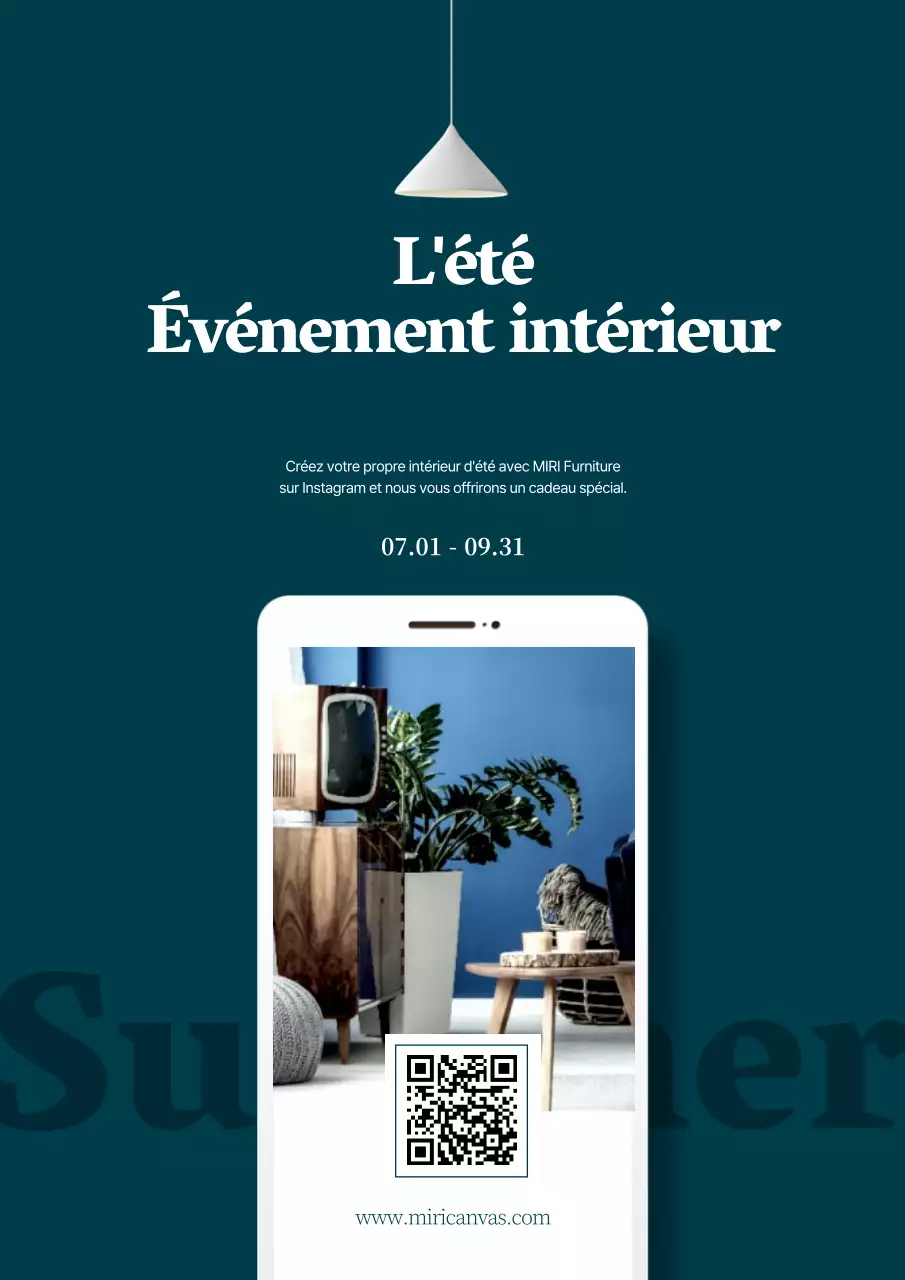 Promouvoir un simple code QR pour un événement de réduction à l'intérieur de la maison