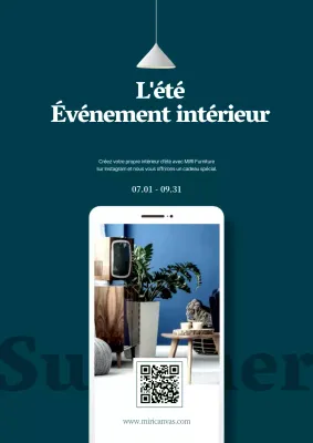 Promouvoir un simple code QR pour un événement de réduction à l'intérieur de la maison