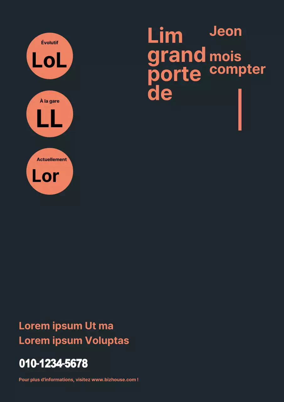 Une annonce de location d'appartement au design épuré, avec beaucoup de texte