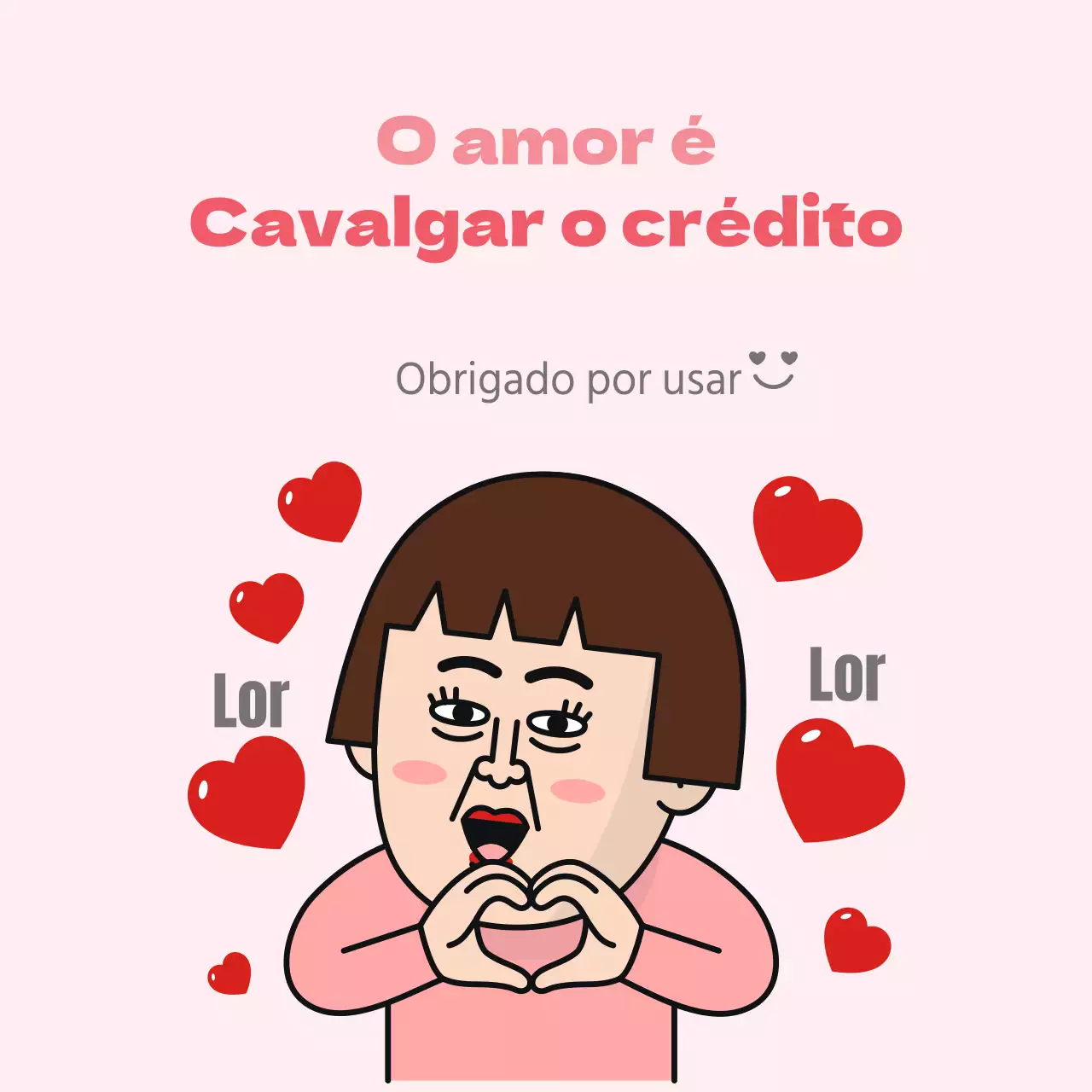 O amor anda nos créditos