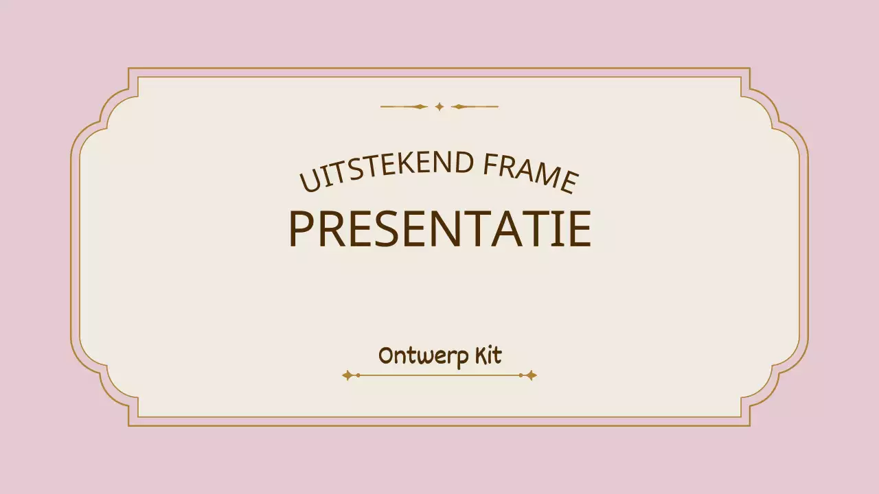 Vintage frame presentatieset in roze en goud