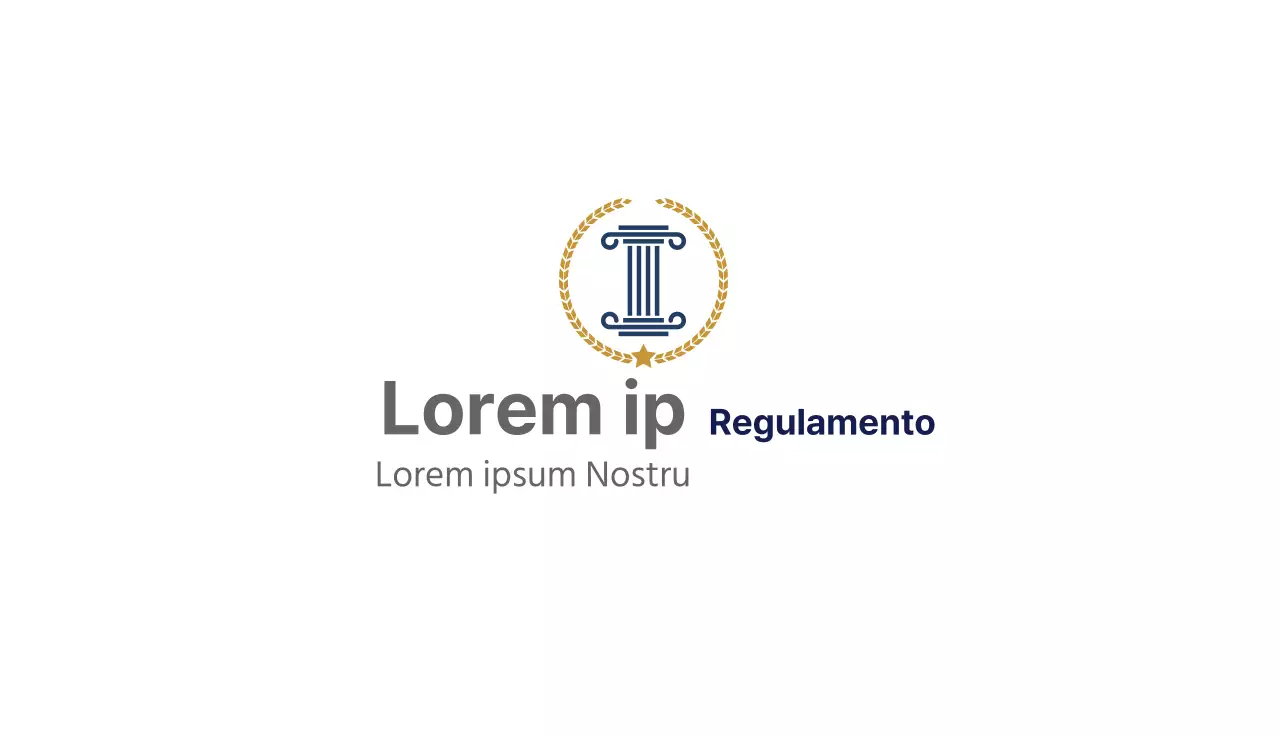 Logótipo azul de escritório de advogados limpo