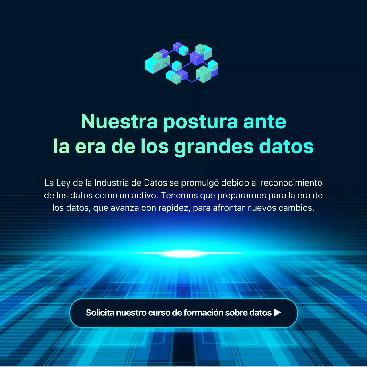 Directrices de la Ley de la Industria de Datos en gradiente azul