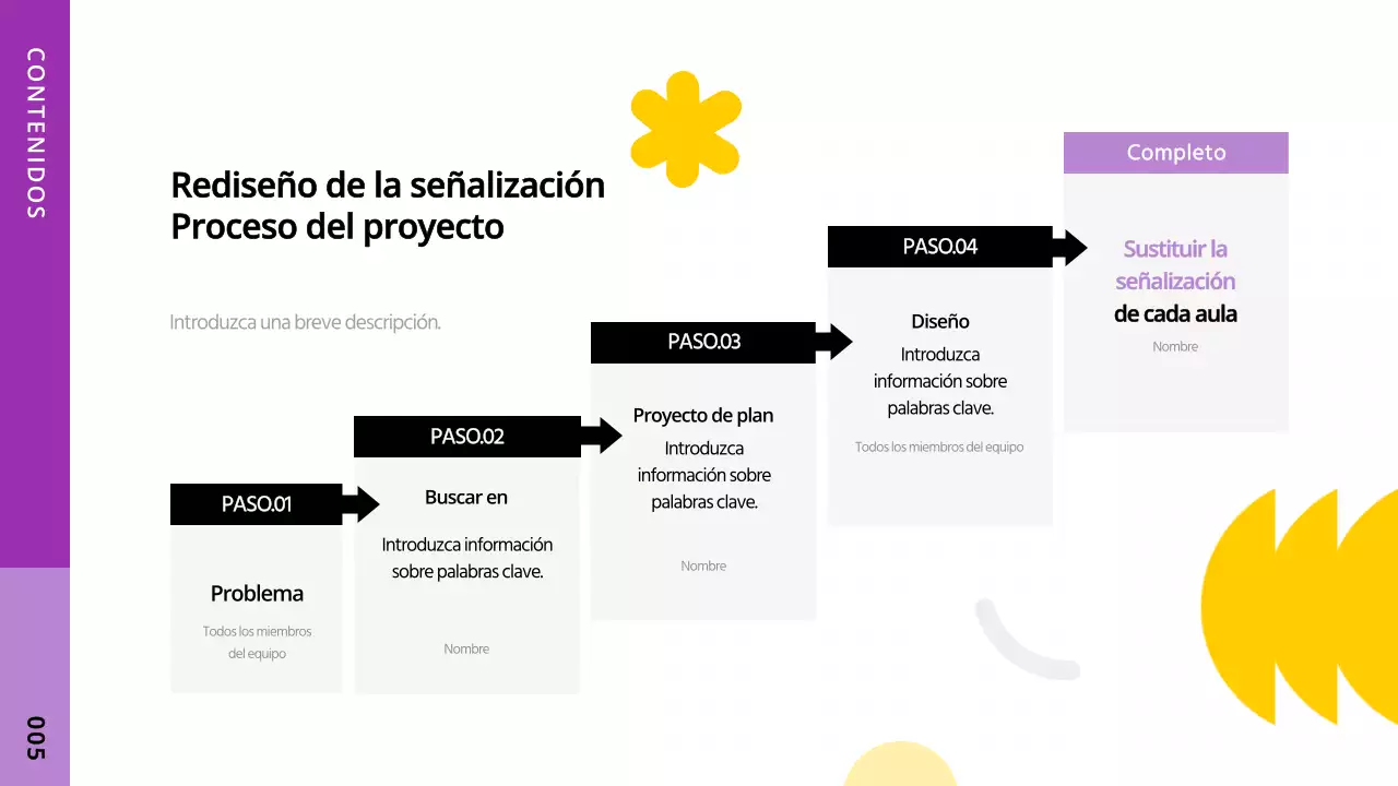 Un sencillo proyecto de diseño para daltónicos que utiliza formas con acentos amarillos