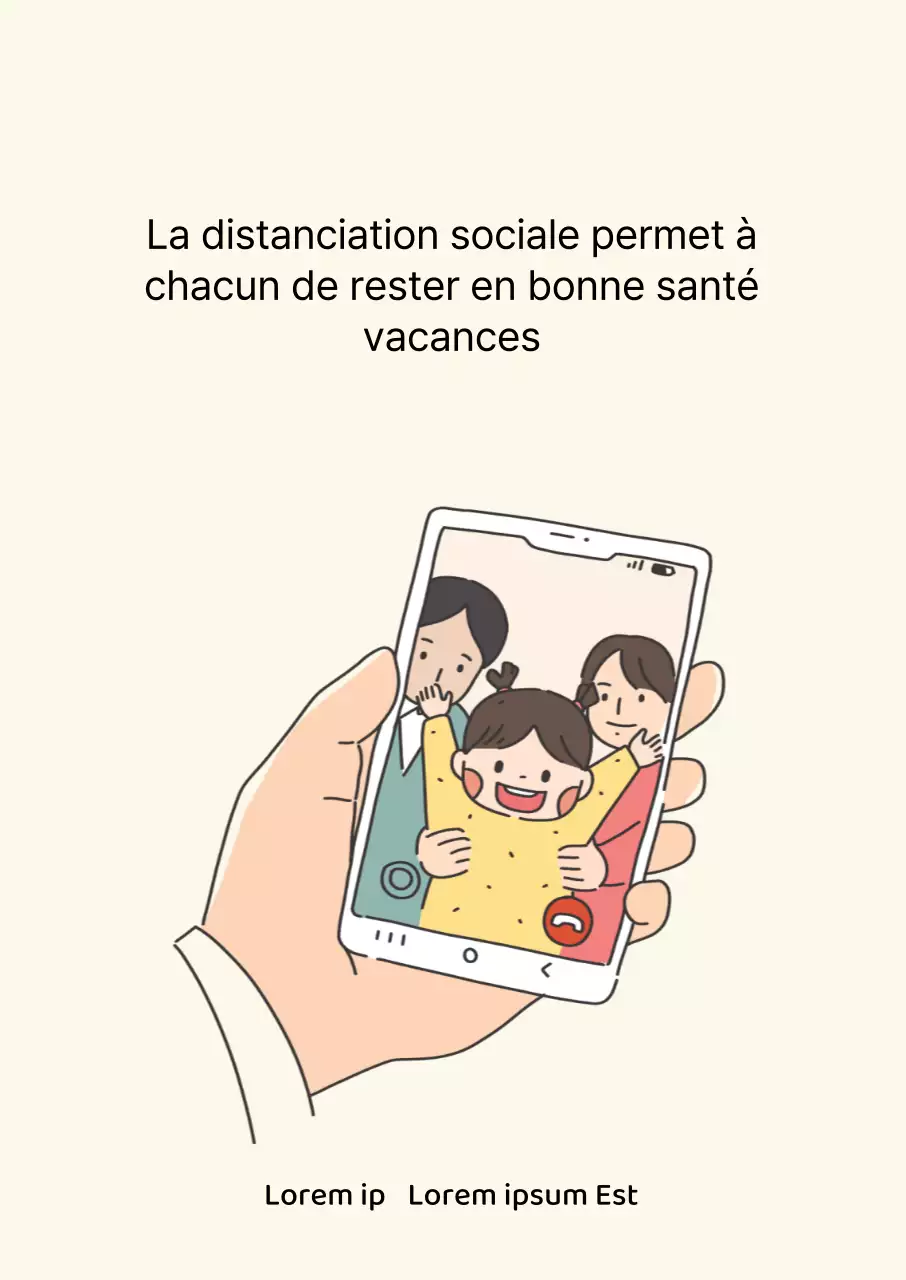 Distanciation sociale beige et propre pour les vacances de Chuseok