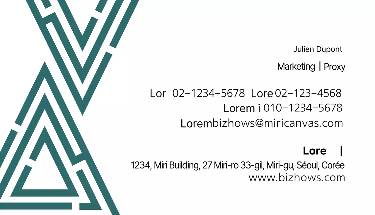 Carte de visite simple