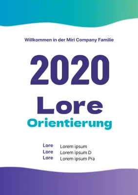 Einfacher Flyer für ein Einstellungsseminar in Lila und Hellblau