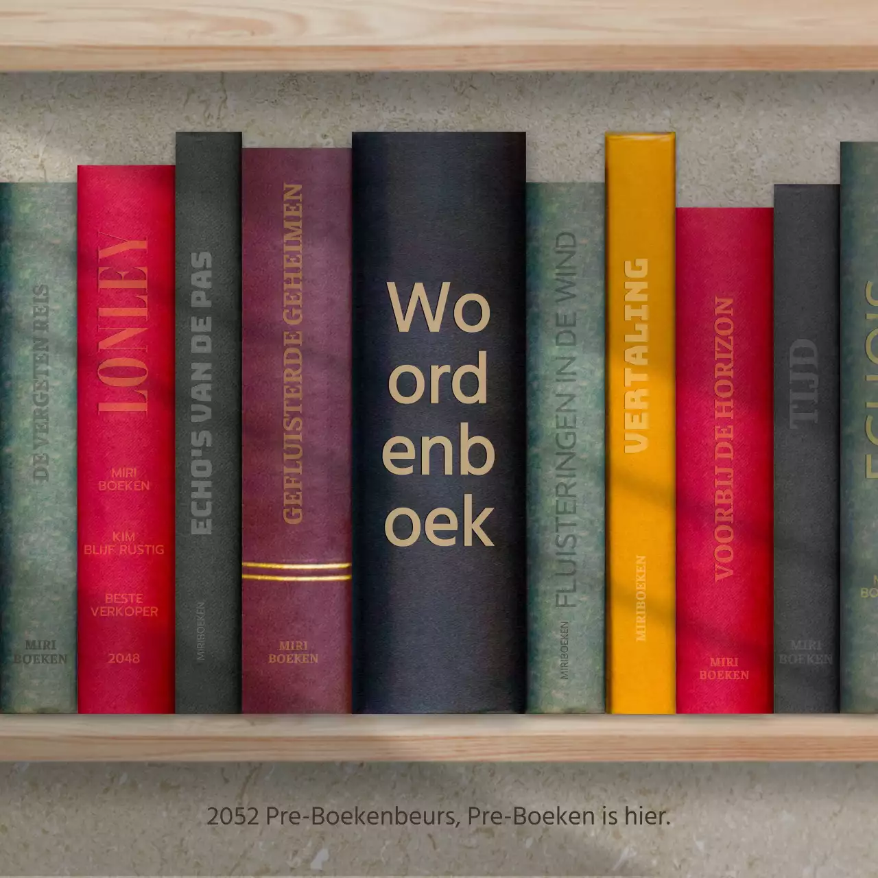 Beige en zwarte boekenbeurs informatie