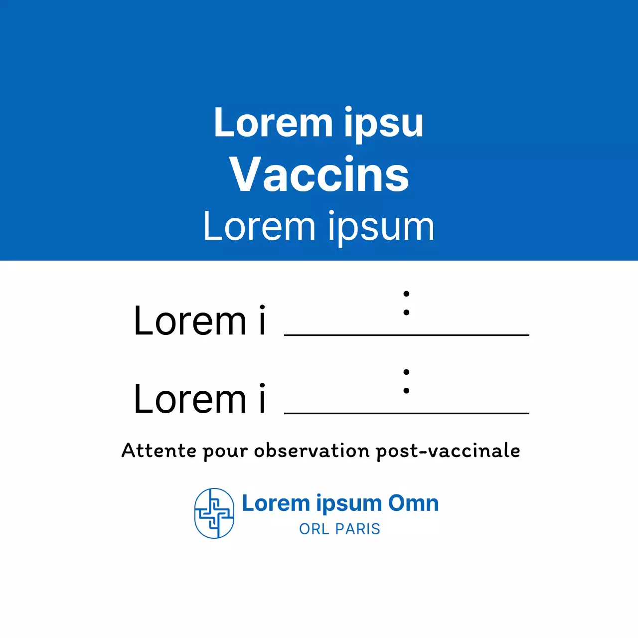 Autocollant du cercle de vaccination