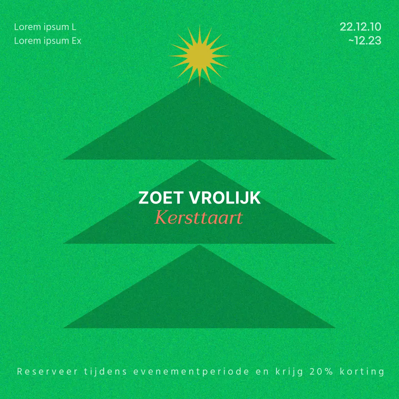 Promoot je kerstevenement met een groen en eenvoudig concept