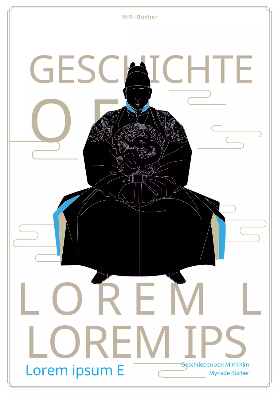 Koreanische Dynastie Geschichte in weiß modernen König Illustration