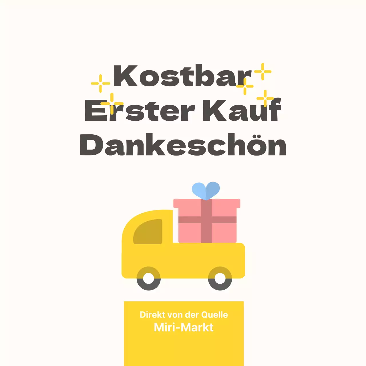 Einfacher Dankeschön-Aufkleber für den ersten Kauf