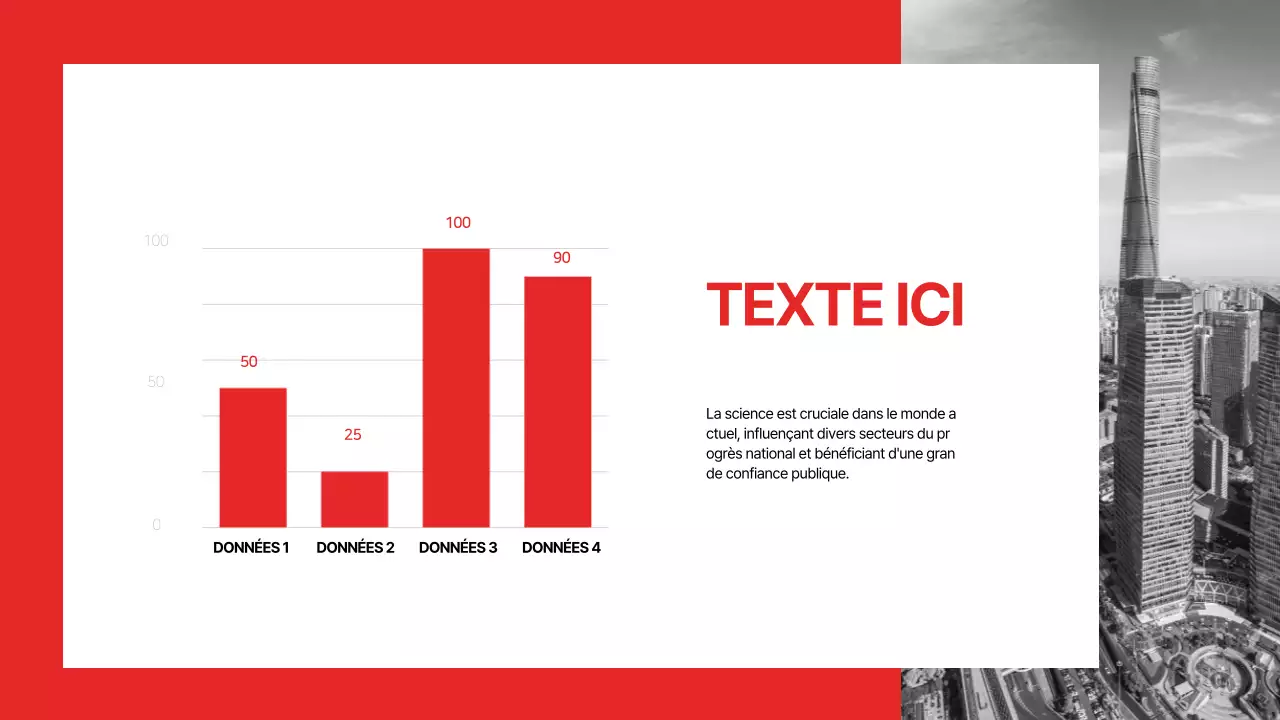 Un simple tableau en rouge et blanc