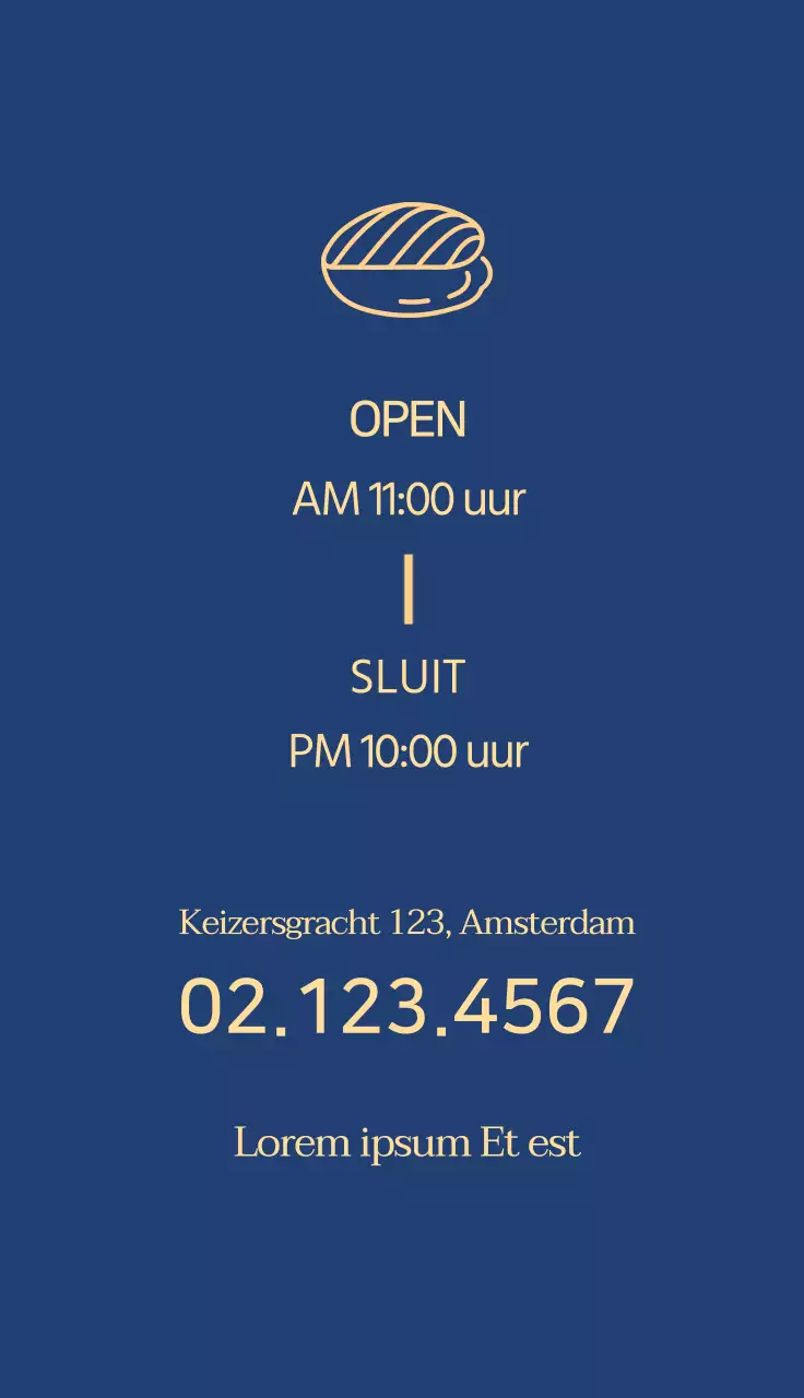 blauwe illustratie eenvoudig restaurant sushi