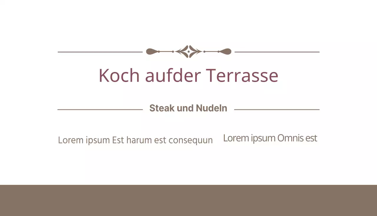 Koch auf der Terrasse