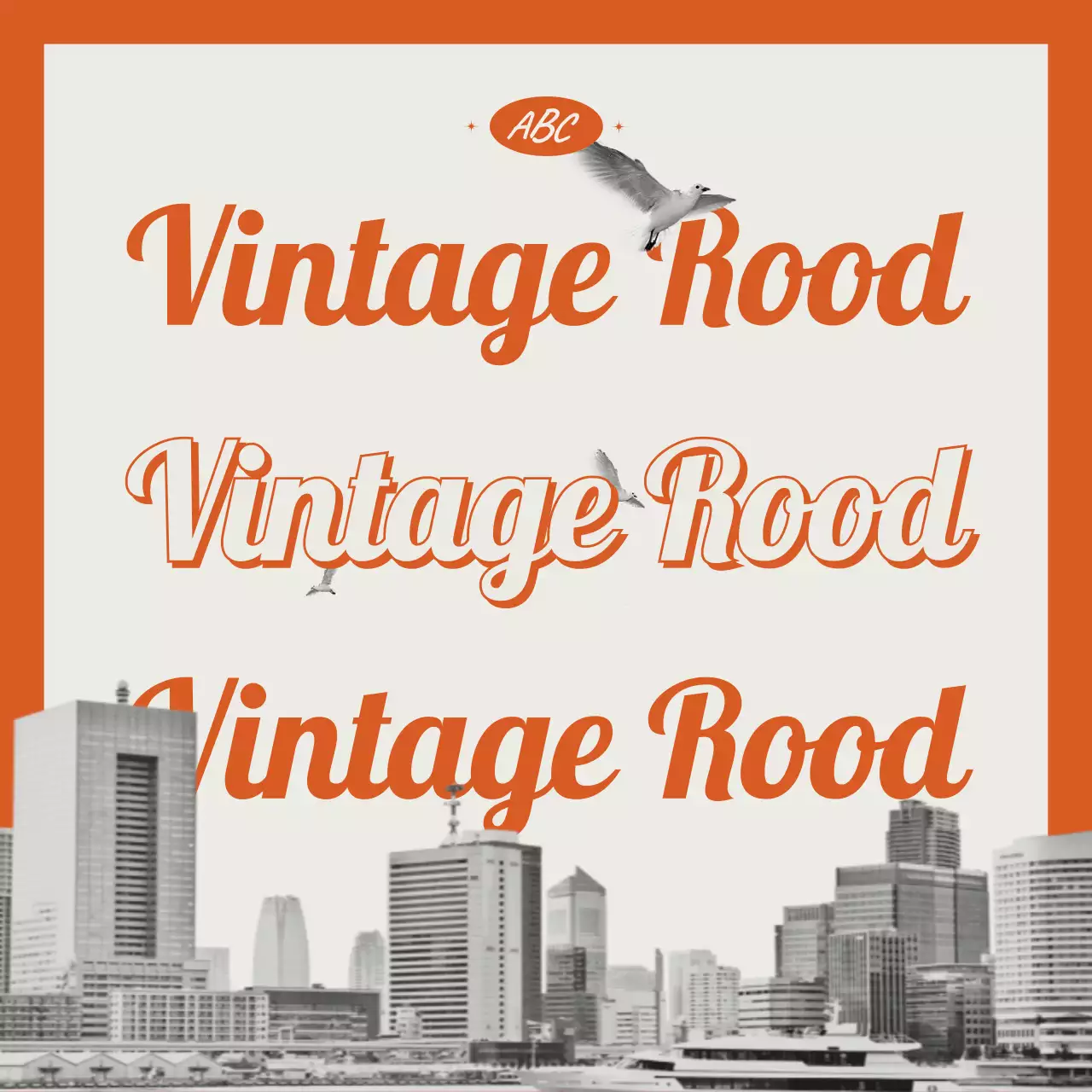 Bundel met veelkleurige, op vintage geïnspireerde lay-outs