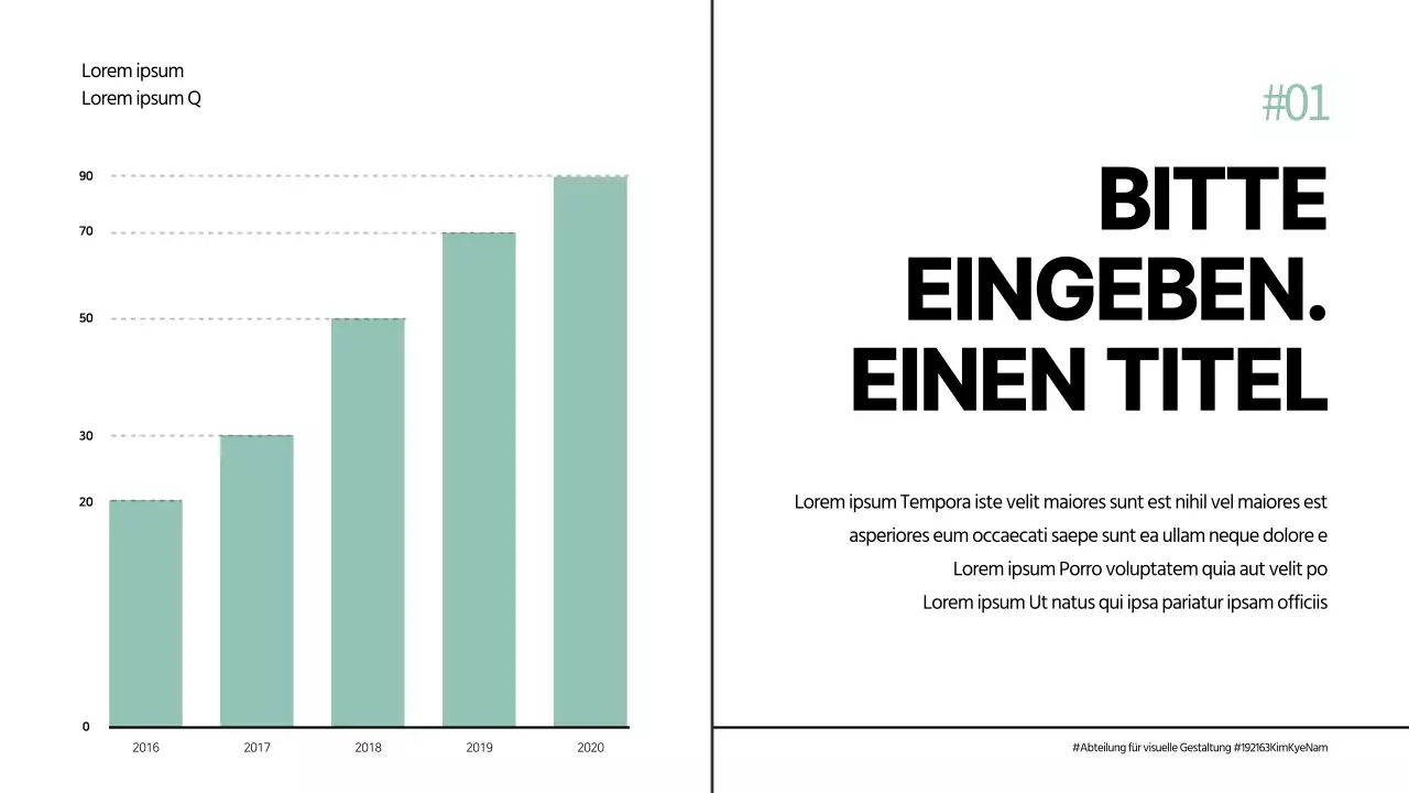 Blau und grau sauberes Konzept Balkendiagramm Design