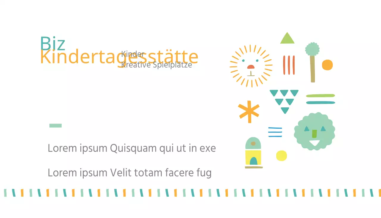 Visitenkarte für Kindergärtnerin mit Perlen