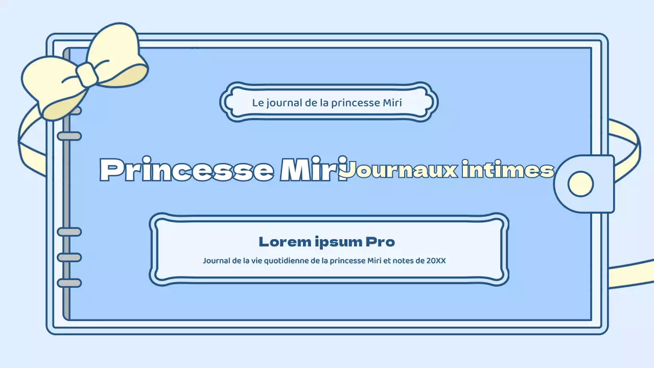 Kit de présentation d'un concept d'agenda mignon en bleu clair et vert