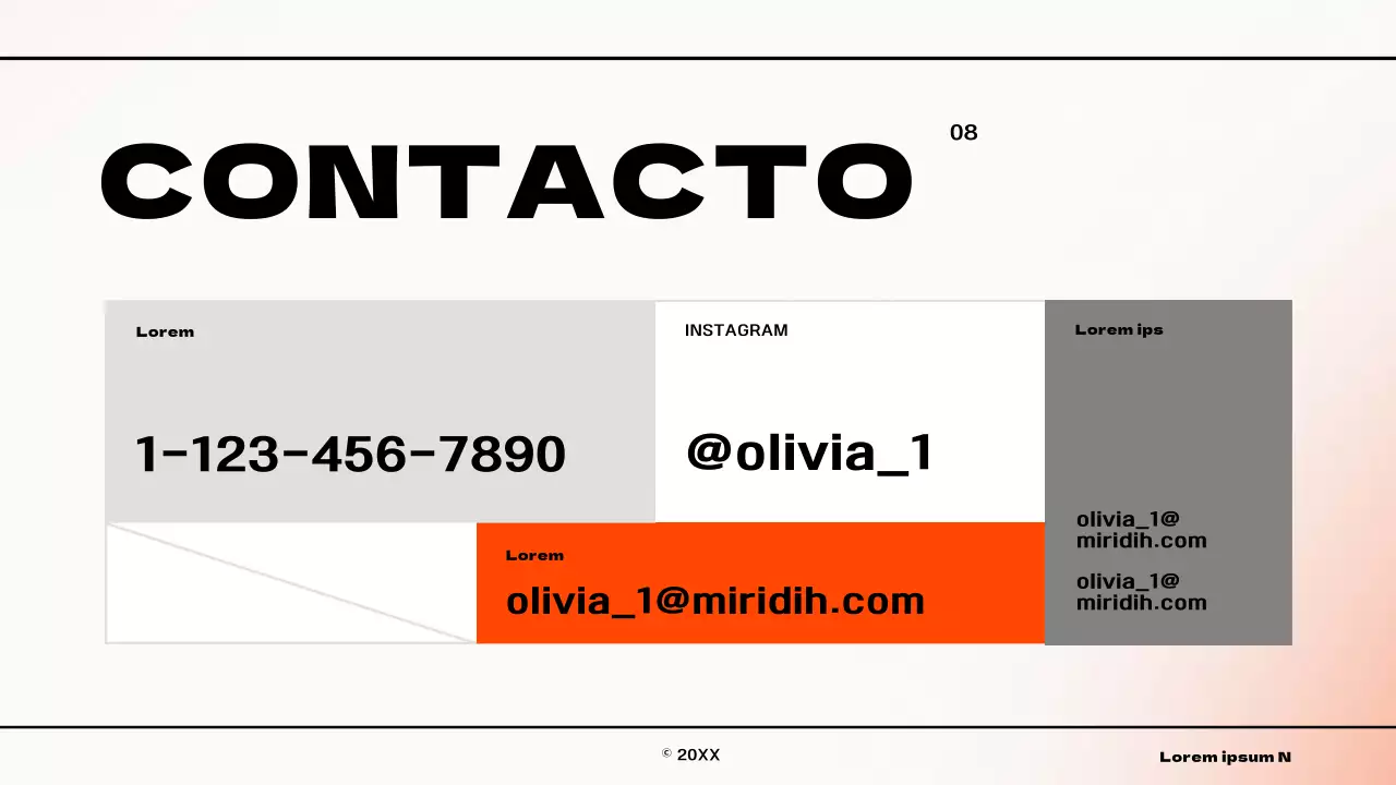 Infografía con un sencillo concepto de degradado en naranja y blanco Sobre nosotros