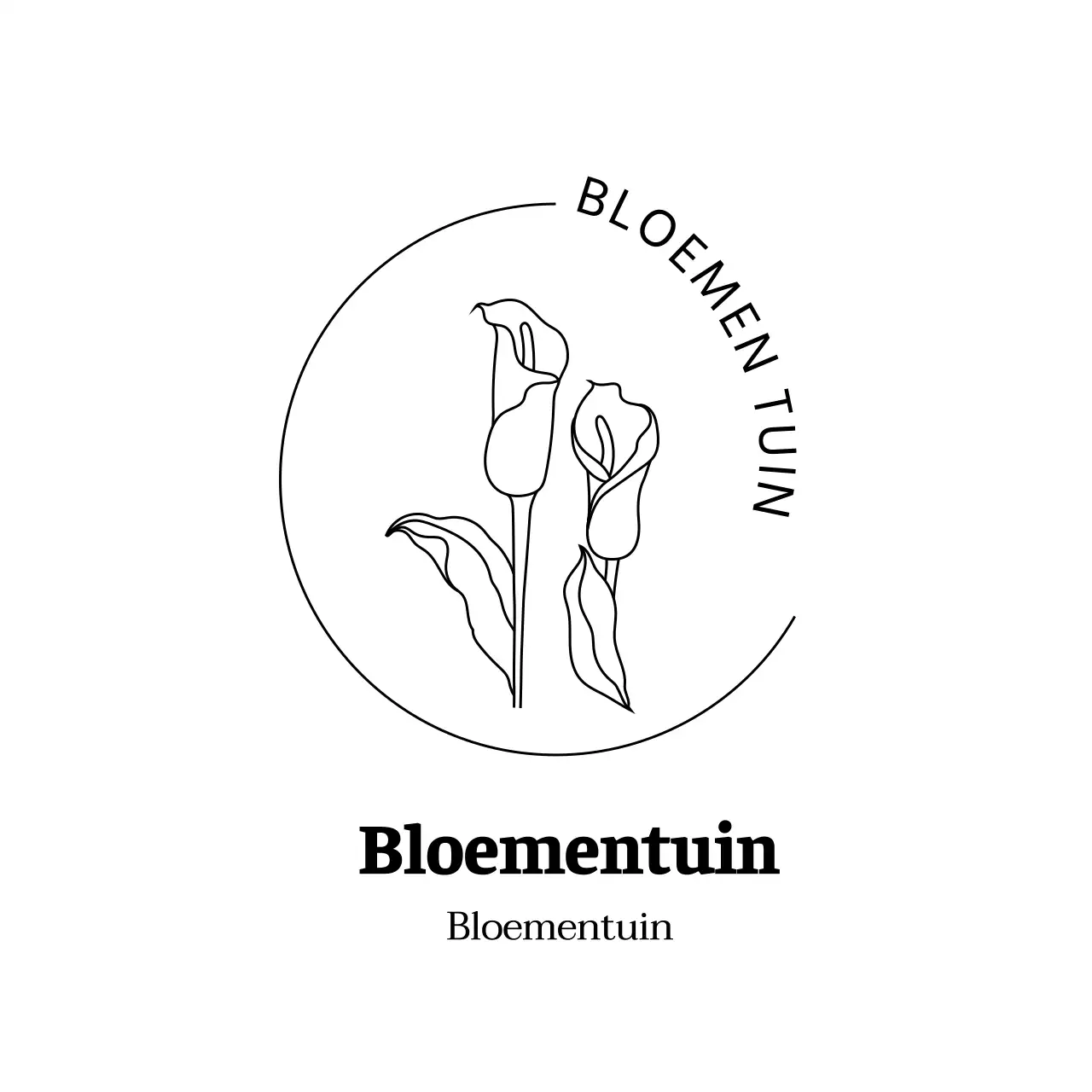 Eenvoudig bloemistenlogo