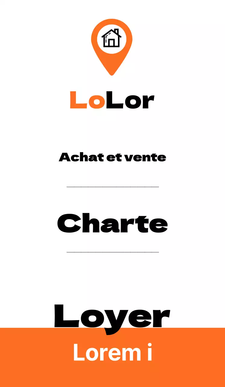 Un argumentaire immobilier épuré aux accents d'orange