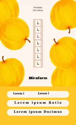 Papier manuscrite illustré Autocollant vertical en forme de poire