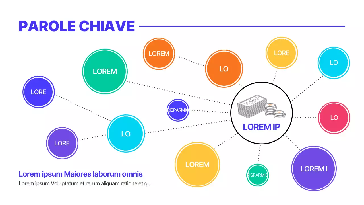 Tema illustrato di educazione economica giovanile in blu e arancione