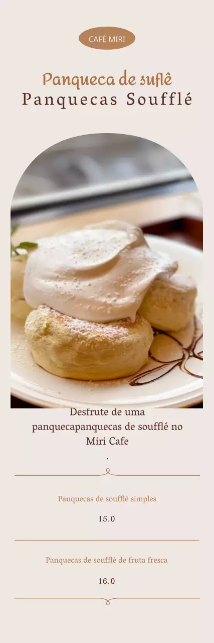 Preços dos menus do café com molduras sentimentais e caligrafia