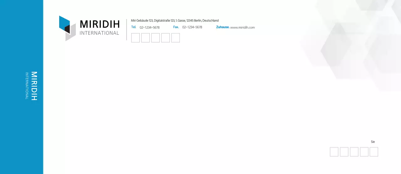 Blaue einfache Briefumschläge in Unternehmensfarben