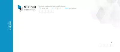 Blaue einfache Briefumschläge in Unternehmensfarben